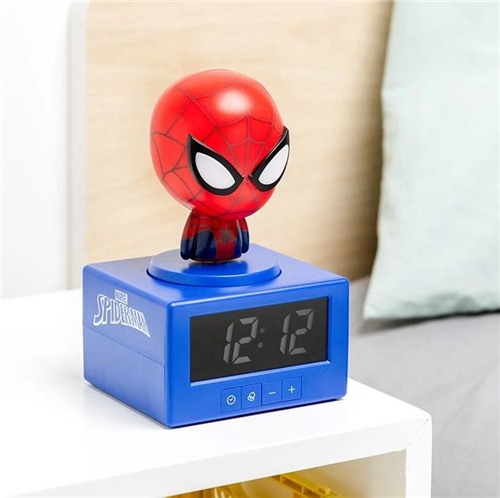 Budík s nočním světlem Marvel Spider-Man Icon Alarm Clock (15 cm)