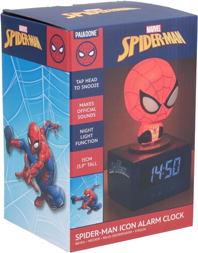 Budík s nočním světlem Marvel Spider-Man Icon Alarm Clock (15 cm)