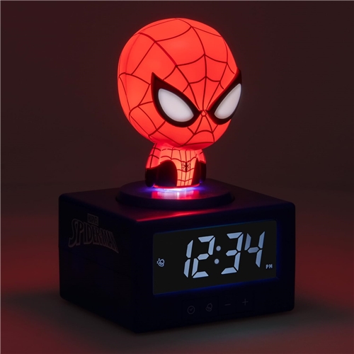 Budík s nočním světlem Marvel Spider-Man Icon Alarm Clock (15 cm)