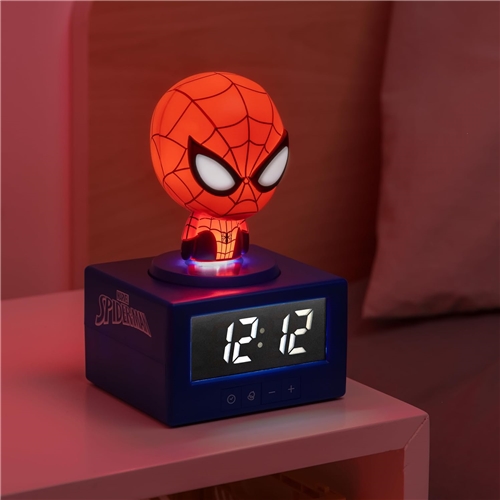 Budík s nočním světlem Marvel Spider-Man Icon Alarm Clock (15 cm)