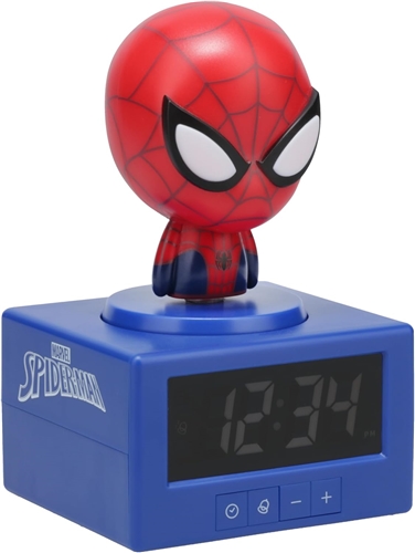 Budík s nočním světlem Marvel Spider-Man Icon Alarm Clock (15 cm)