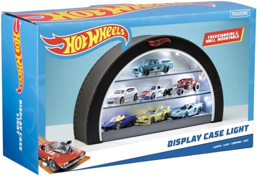 Lampička s poličkou Hot Wheels Desktop / Wall Tyre Display Case