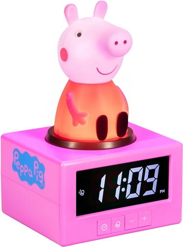 Budík s nočním světlem Prasátko Peppa Icon Alarm Clock