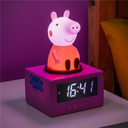Budík s nočním světlem Prasátko Peppa Icon Alarm Clock