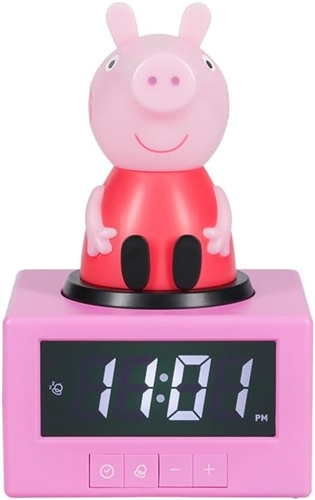 Budík s nočním světlem Prasátko Peppa Icon Alarm Clock