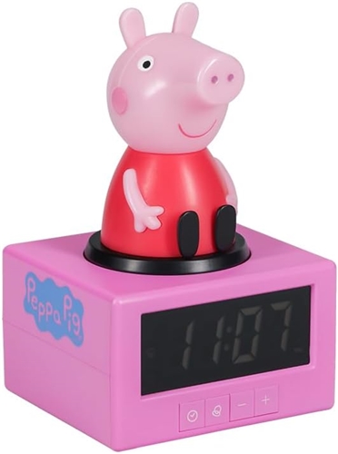 Budík s nočním světlem Prasátko Peppa Icon Alarm Clock