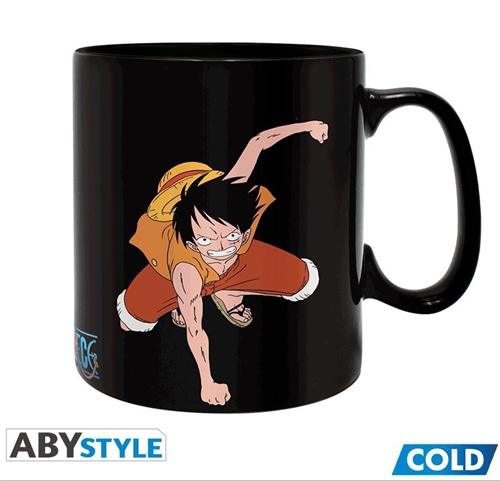 Hrnek One Piece - Luffy & Ace, měnící hrnek