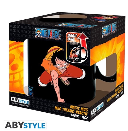 Hrnek One Piece - Luffy & Ace, měnící hrnek