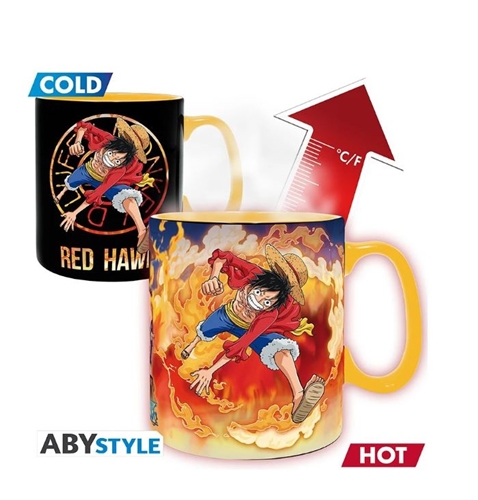 Hrnek Abysse One Piece - Luffy & Sabo, měnící hrnek