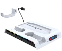 Multifunkční nabíjecí RGB stojan s chlazením (PS5 Slim) (BAZAR)