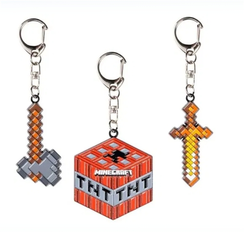 Přívěšek na klíče Minecraft set 3 ks