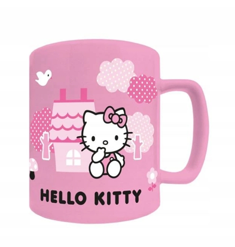 Hello Kitty s růžovou mašlí - Hrnek s návlekem