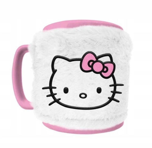 Hello Kitty s růžovou mašlí - Hrnek s návlekem