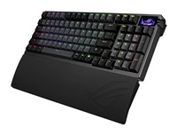 ASUS klávesnice ROG Azoth 96 HE, Mechanická, Bezdrátová, BT, RF 2.4GHz, US, černá