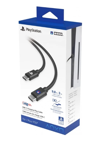 Hori USB-C/USB-C napájecí kabel pro DualSense 60W 3m (ČERNÁ)