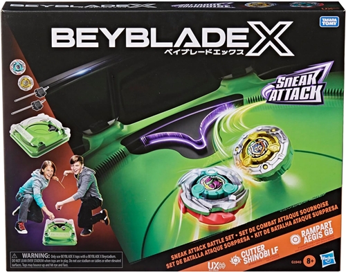 Hasbro BeyBlade BBX: Sneak Attack Battle Set - Cutter Shinobi LF and Rampart Aegis GB