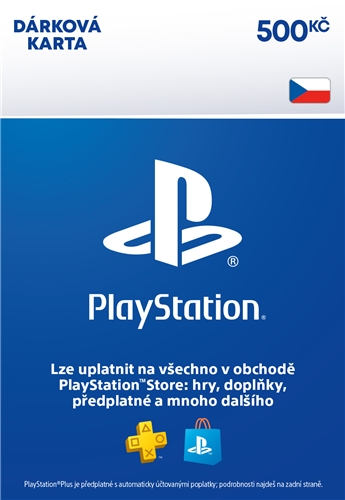 CZ - PlayStation Store el. peněženka - 500 Kč - Elektronický kód