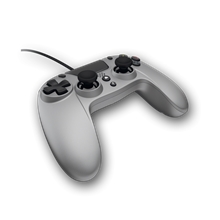 Gioteck VX4 Wired Premium Controller - stříbrný (PS4,PC)